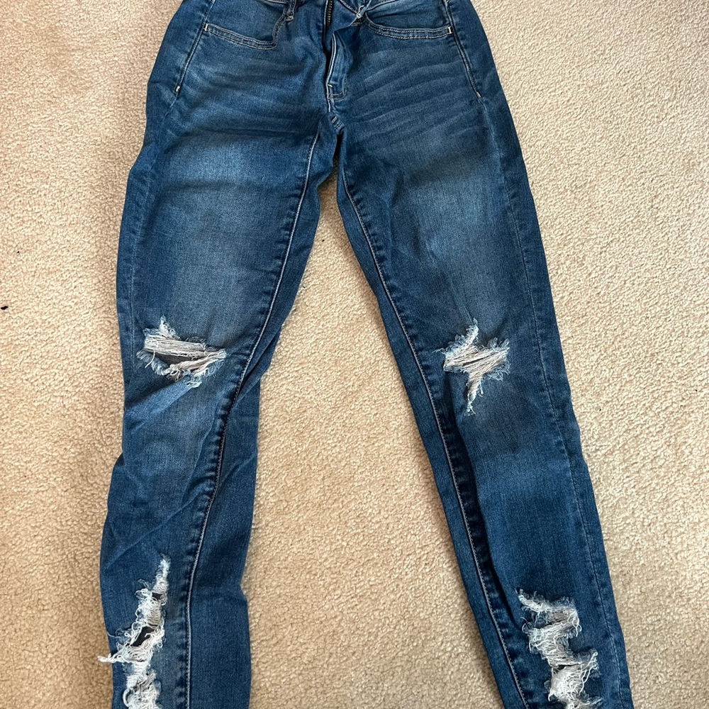 Distressed Blue Women's Jeans
